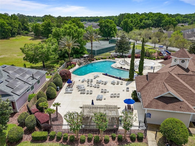 8360 SW 74th Pl, Gainesville, FL 32608 - bird's eye view of a pool area