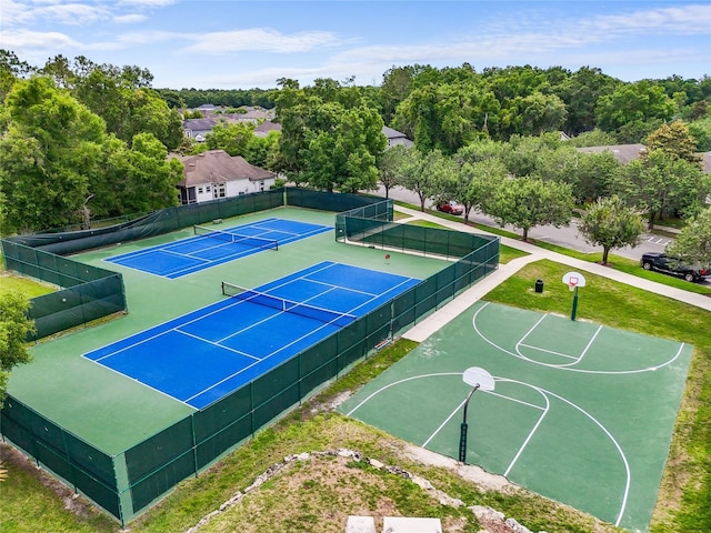 8360 SW 74th Pl, Gainesville, FL 32608 - view of tennis court with community basketball court