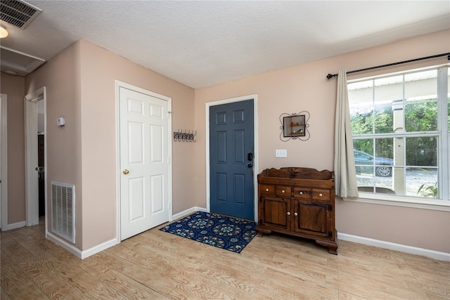 1841 SE 245th St, Hawthorne, FL 32640 - foyer entrance with light wood-style flooring, baseboards, plenty of natural light, and a textured ceiling