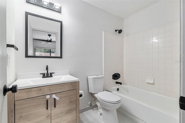 2735 SW 35th Pl Unit 1905, Gainesville, FL 32608 - full bathroom featuring shower / bathtub combination, vanity, and tile patterned flooring