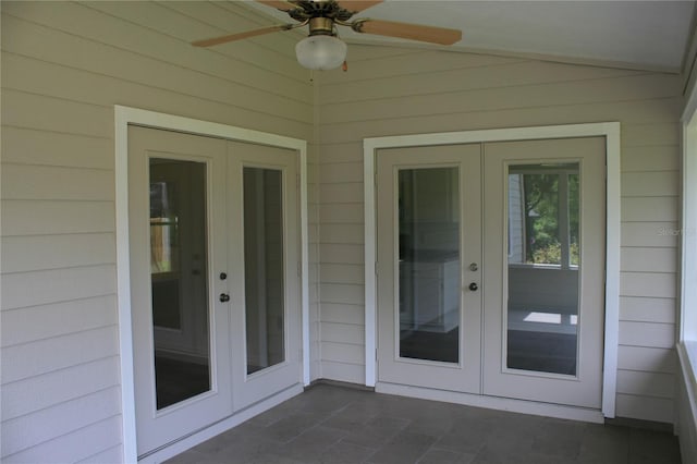 7518 NW 35th Pl, Gainesville, FL 32606 - unfurnished sunroom featuring french doors and vaulted ceiling