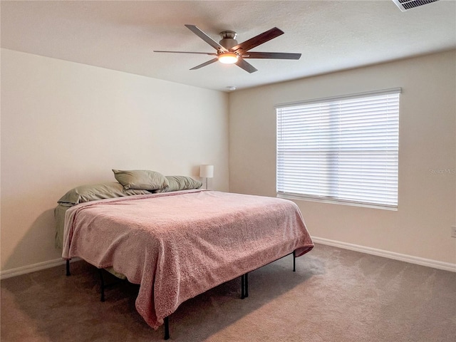 19140 NW 164th Pl, High Springs, FL 32643 - bedroom with baseboards, carpet, and a ceiling fan