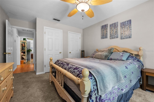 5434 SW 91st Ter, Gainesville, FL 32608 - carpeted bedroom with a ceiling fan and baseboards