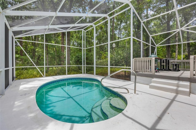 5434 SW 91st Ter, Gainesville, FL 32608 - outdoor pool with a patio area and a lanai
