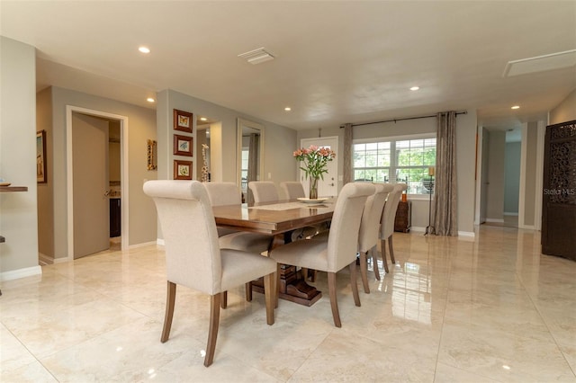 18101 Boy Scout Rd, Odessa, FL 33556 - dining area with recessed lighting and baseboards