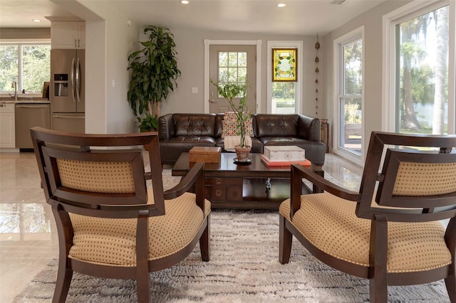 18101 Boy Scout Rd, Odessa, FL 33556 - living room featuring healthy amount of natural light and recessed lighting