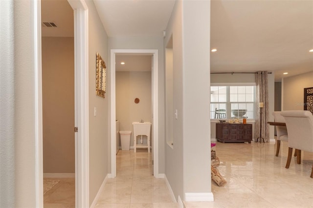 18101 Boy Scout Rd, Odessa, FL 33556 - hallway featuring recessed lighting and baseboards