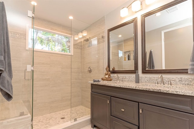 18101 Boy Scout Rd, Odessa, FL 33556 - full bathroom featuring a shower stall and double vanity