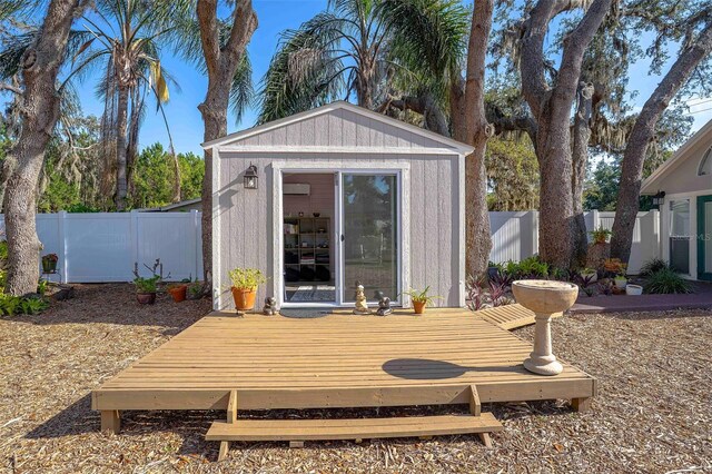 18101 Boy Scout Rd, Odessa, FL 33556 - view of shed featuring a fenced backyard