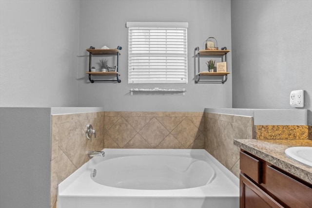 13365 Chesapeake Pl, Spring Hill, FL 34609 - full bathroom with a garden tub and vanity