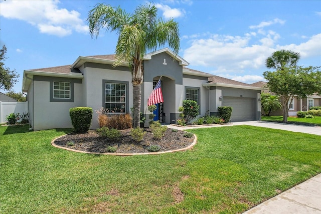 13365 Chesapeake Pl, Spring Hill, FL 34609 - view of front of property featuring stucco siding, a garage, and driveway
