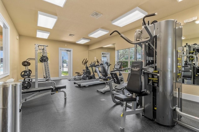 13365 Chesapeake Pl, Spring Hill, FL 34609 - exercise room with baseboards