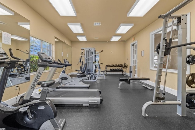 13365 Chesapeake Pl, Spring Hill, FL 34609 - exercise room with baseboards