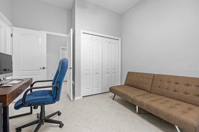 923 SW 85th Way, Gainesville, FL 32607 - home office featuring light tile patterned floors and baseboards