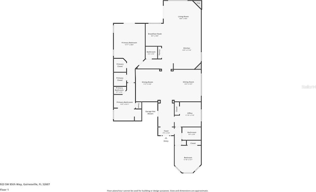 923 SW 85th Way, Gainesville, FL 32607 - home floor plan