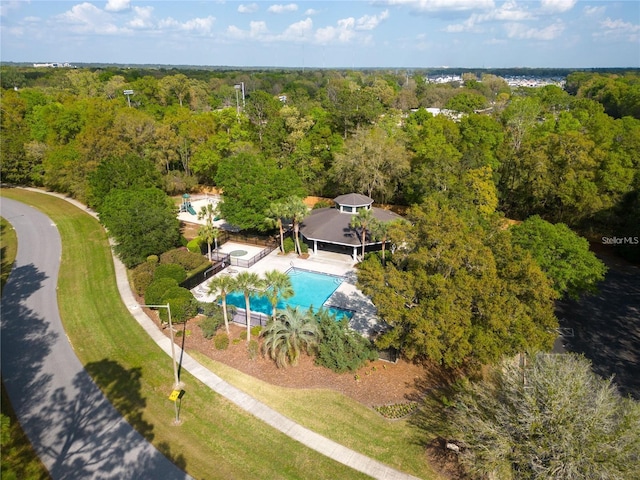 923 SW 85th Way, Gainesville, FL 32607 - aerial view of a pool area and a forest
