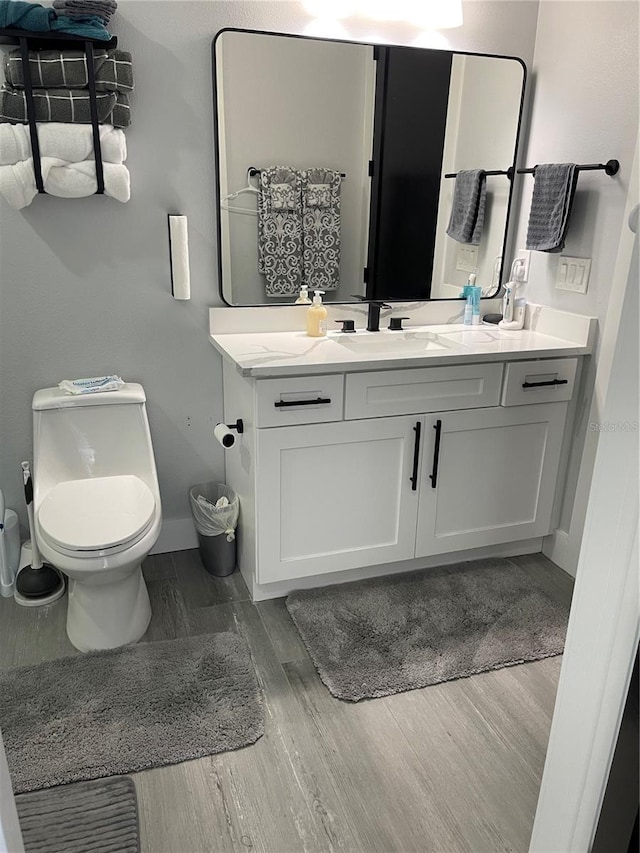 2518 Sunset Ln, Lutz, FL 33559 - bathroom featuring wood finished floors and vanity