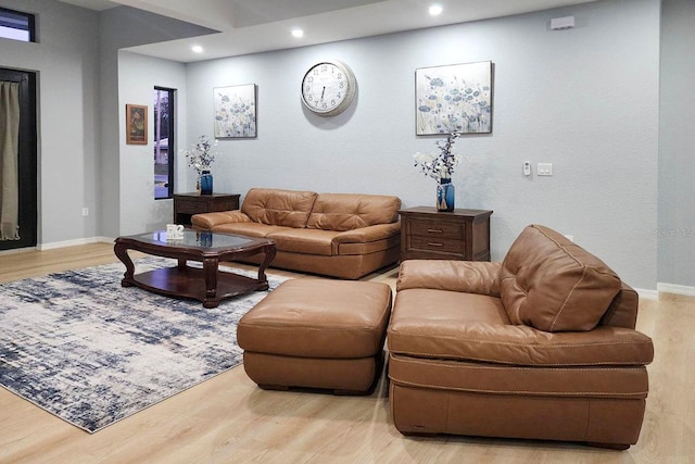 5479 S Biscayne Dr, North Port, FL 34287 - living area featuring recessed lighting, light wood-type flooring, and baseboards