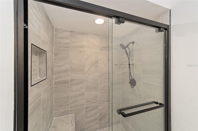 6245 NW 106th Pl Unit 6245, Alachua, FL 32615 - full bathroom featuring a shower stall and recessed lighting