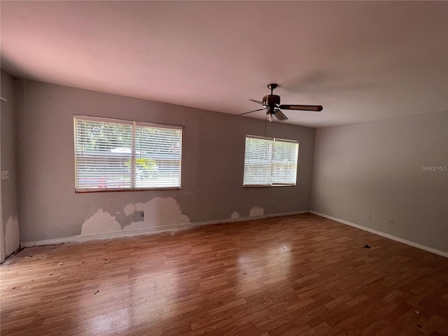 395 SW Grove St, Keystone Heights, FL 32656 - unfurnished room featuring wood finished floors, a ceiling fan, and baseboards