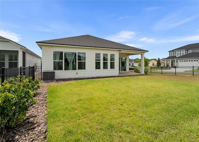 3225 SW 120th Ter, Gainesville, FL 32608 - rear view of house with cooling unit and a patio area