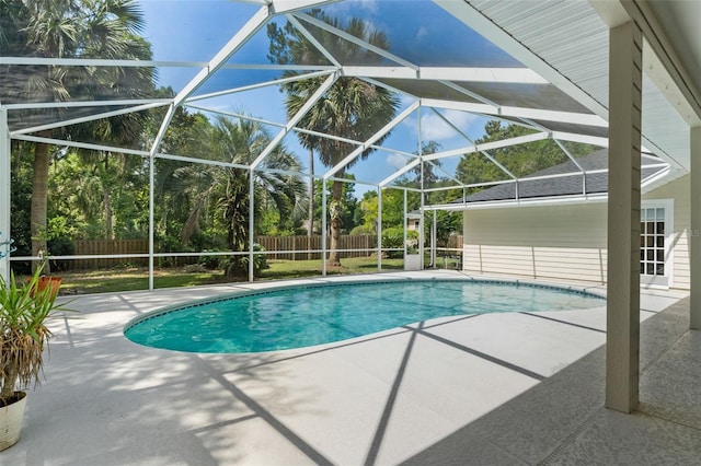 10303 SW 21st Ave, Gainesville, FL 32607 - view of pool featuring a fenced backyard, a patio area, and a lanai