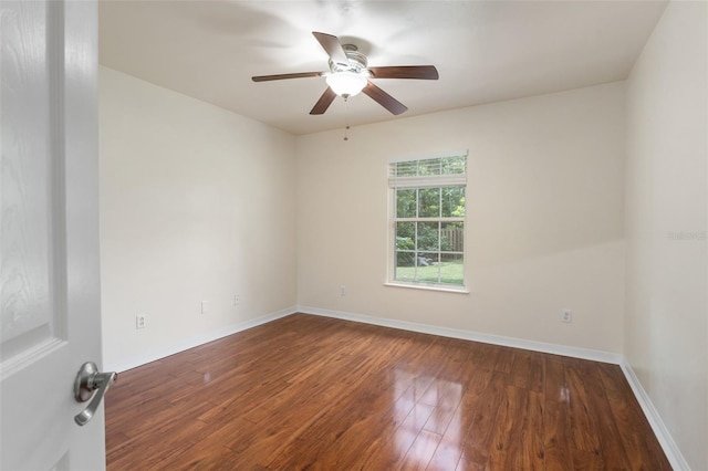 10303 SW 21st Ave, Gainesville, FL 32607 - unfurnished room with wood finished floors, ceiling fan, and baseboards