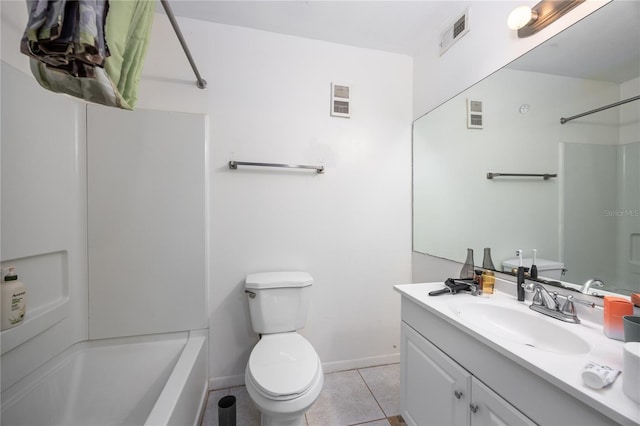 3921 SW 34th St Unit 106, Gainesville, FL 32608 - full bathroom with vanity, washtub / shower combination, and tile patterned floors