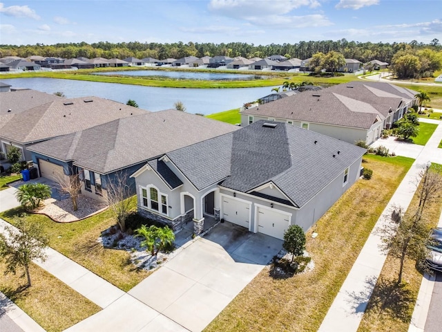 13201 Orca Sound Dr, Riverview, FL 33579 - aerial view of residential area with a nearby body of water