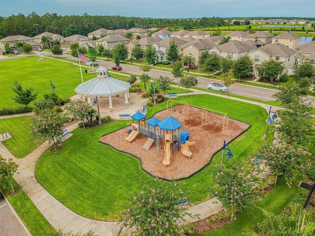 13201 Orca Sound Dr, Riverview, FL 33579 - aerial view of residential area featuring a park