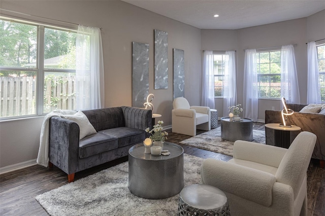 2072 SW 66th Dr, Gainesville, FL 32607 - living area featuring wood finished floors and recessed lighting