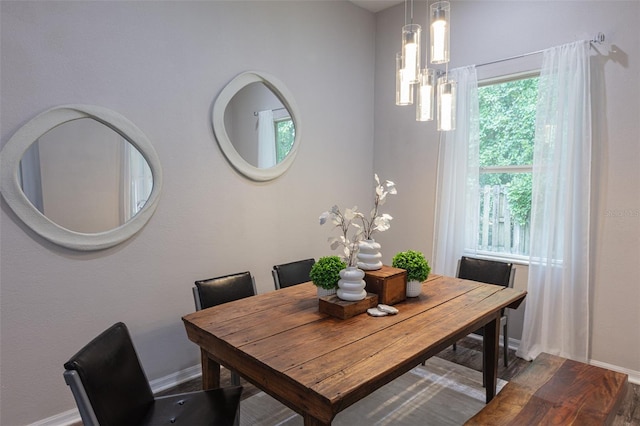2072 SW 66th Dr, Gainesville, FL 32607 - dining space featuring plenty of natural light, wood finished floors, and a chandelier