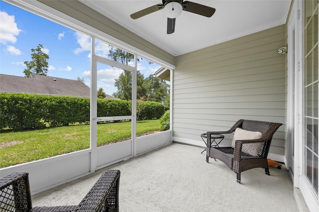 12656 NW 11th Pl, Newberry, FL 32669 - sunroom with a ceiling fan