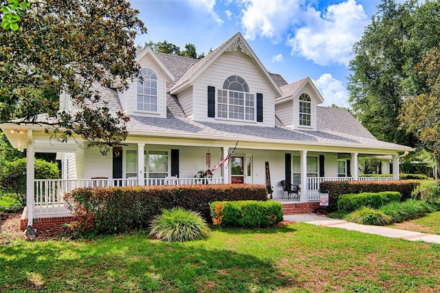 24203 NW 94th Ave, Alachua, FL 32615 - view of front of home with a porch, a front yard, and roof with shingles