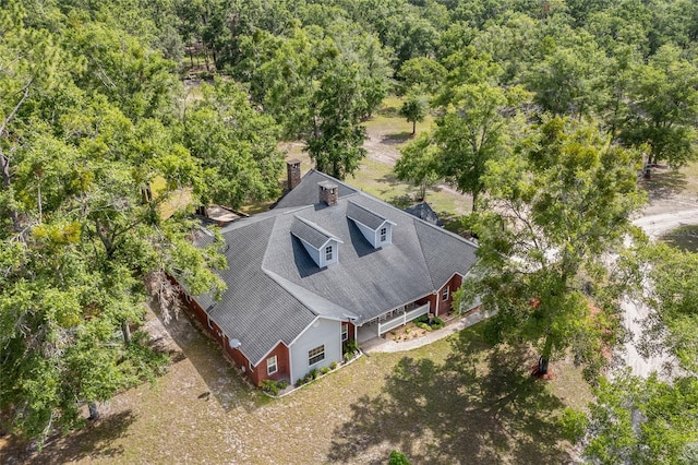 1827 SW Shiloh St, Fort White, FL 32038 - view from above of property with a heavily wooded area