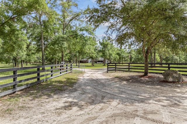 1827 SW Shiloh St, Fort White, FL 32038 - view of dirt / gravel road featuring view of wooded area and a gated entry