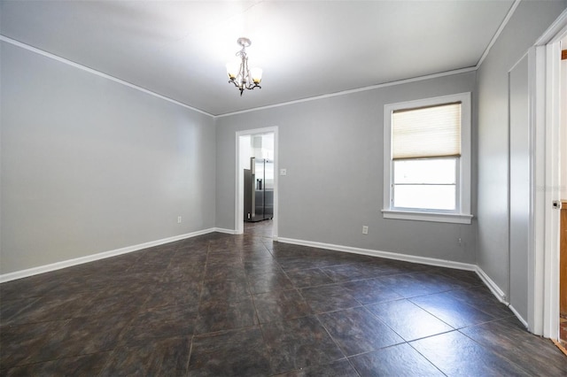 1404 NW 10th Ave, Gainesville, FL 32605 - empty room featuring a chandelier and crown molding