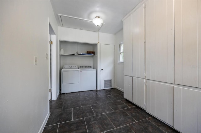 1404 NW 10th Ave, Gainesville, FL 32605 - washroom featuring attic access and washer and dryer