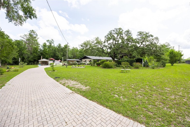 261 Ishie Ave, Bronson, FL 32621 - view of home's community featuring a lawn and view of wooded area