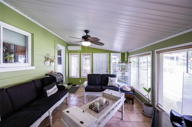 261 Ishie Ave, Bronson, FL 32621 - sunroom / solarium with an outdoor hangout area, ceiling fan, and vaulted ceiling