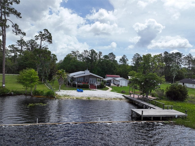 131 Ida Blvd, Interlachen, FL 32148 - water view featuring a boat ramp and a boat dock