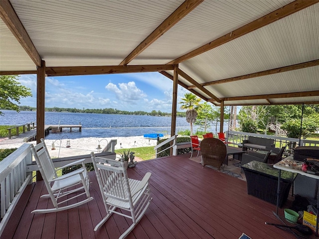 131 Ida Blvd, Interlachen, FL 32148 - wooden deck featuring a water view
