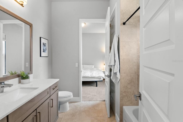9474 SW 65th Pl, Gainesville, FL 32608 - ensuite bathroom with vanity, shower / tub combination, and tile patterned flooring