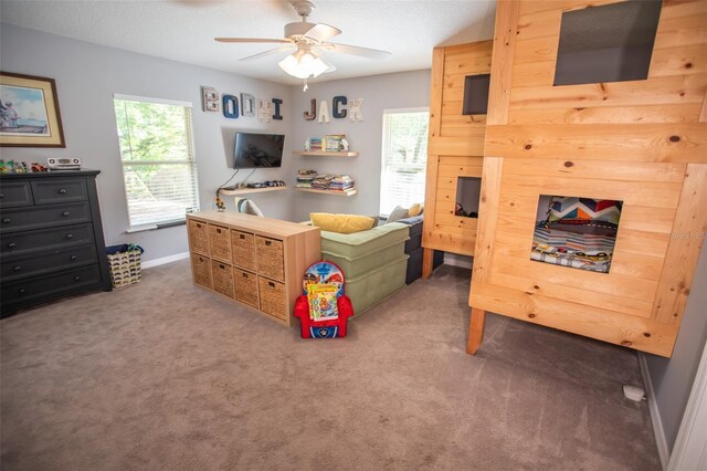 2361 Sandy Run Dr N, Middleburg, FL 32068 - carpeted bedroom featuring baseboards and a ceiling fan