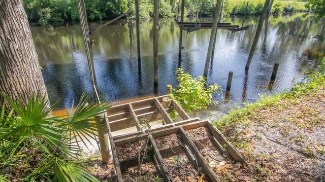 2361 Sandy Run Dr N, Middleburg, FL 32068 - water view featuring a boat dock and boat lift