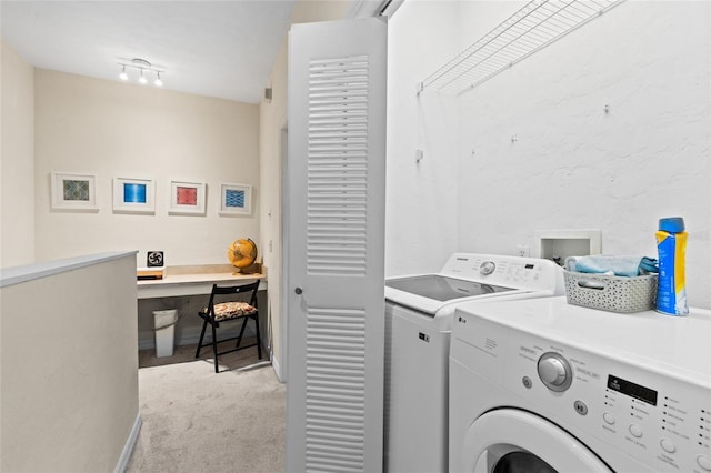 13200 W Newberry Rd Unit T110, Newberry, FL 32669 - laundry area featuring light colored carpet and separate washer and dryer