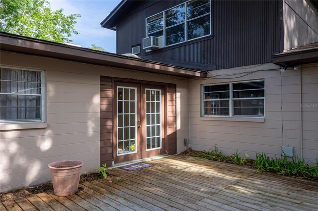 2147 NW 7th Pl, Gainesville, FL 32603 - wooden deck featuring french doors