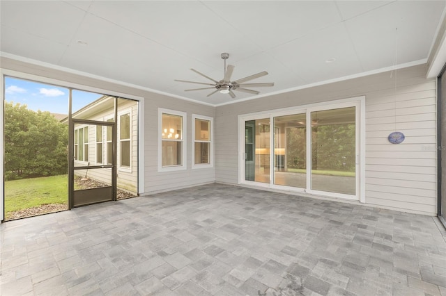 11890 SW 33rd Ln, Gainesville, FL 32608 - unfurnished sunroom with ceiling fan