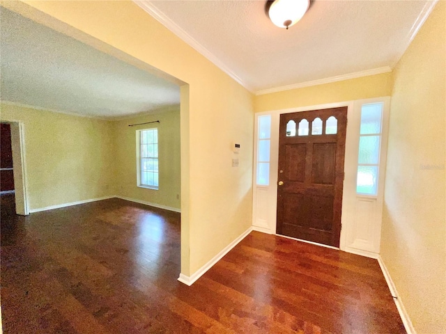 2268 NW 17th Ave, Gainesville, FL 32605 - entrance foyer with dark wood-style flooring and ornamental molding