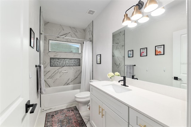 1425 SW 67th Dr, Gainesville, FL 32607 - full bathroom featuring marble finish flooring, vanity, shower / bath combo, and a chandelier